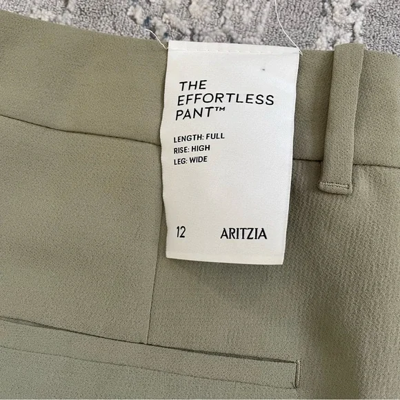 Aritzia Effortless Pant Crepette in Bosana Green Size 12 - Picture 6 of 6